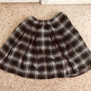 Green plaid skirt